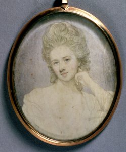 Georgiana miniatűr portréja, Devonshire hercegnője, 1775 körül alkotó: Jeremiah Meyer